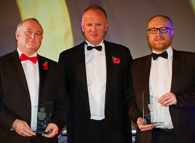 Business Man of the Year - Stephen Grindrod (left)and Daniel Shackleton (right)<br \> Rochdale Business Awards 2012