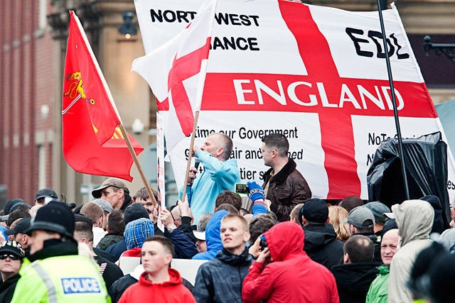 EDL demo in the town centre