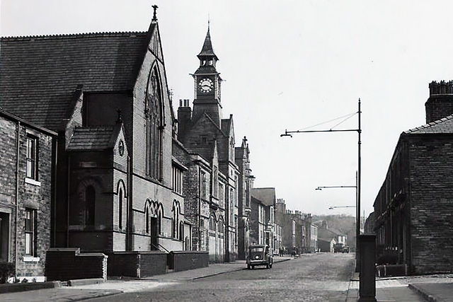 Milnrow Clock Tower and Library circa 1935