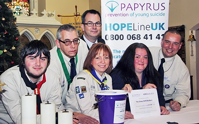 Papyrus charity presented with cheque for over £12,000 by the family of Ben Fitchett