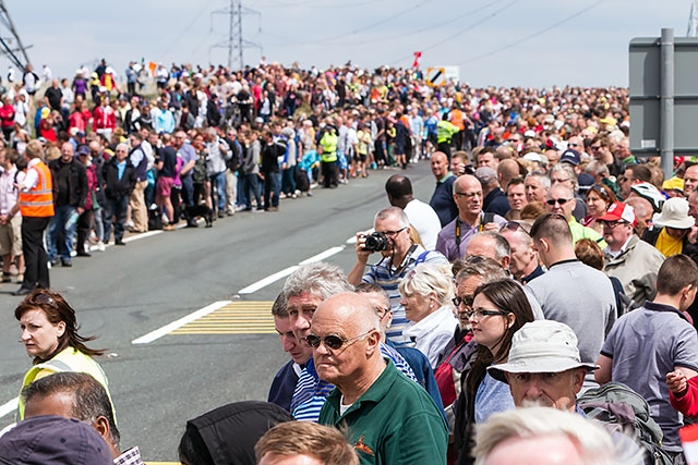 Crowds waiting for the Tour de France 2014