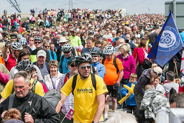 Over 10,000 people enjoyed the Tour de France at Blackstone Edge