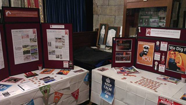 The display in St. Leonard’s following the  archaeological investigation of Clarke Brow / St. Leonard’s Square