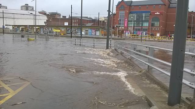 Flooding in Rochdale Town Centre