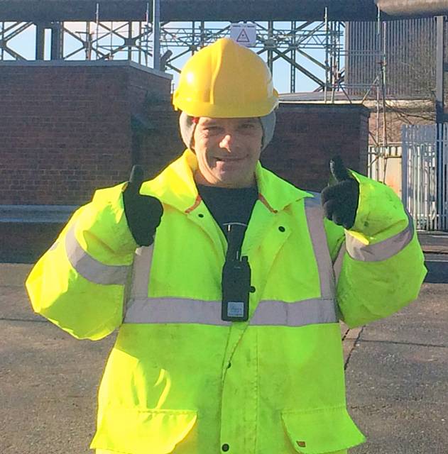 A delighted Glyn Jones at the Rochdale Site