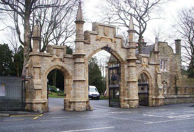 The entrance to Rochdale cemetery and crematorium