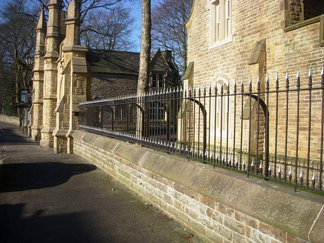 Reinstated railings at Rochdale Cemetery 