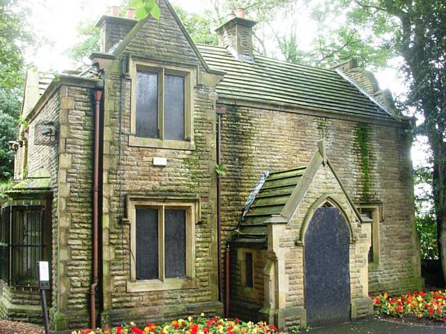 East lodge at Rochdale Cemetery before restoration 