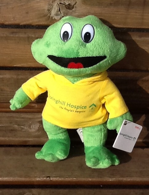 'Springy', the Springhill Hospice mascot can be purchased in the Rochdale Online Department Store