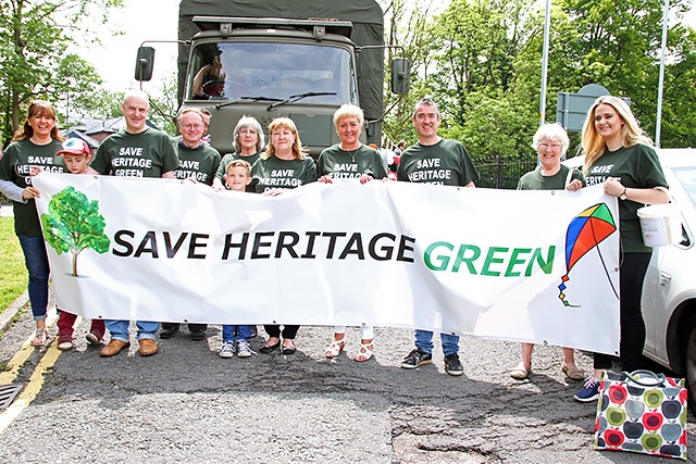 Friends of Heritage Green at Norden Carnival continue fight to prevent the sale of field at Cut Lane/Caldershaw Road 