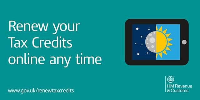 People can renew their tax credits claim online, at any time and from any device