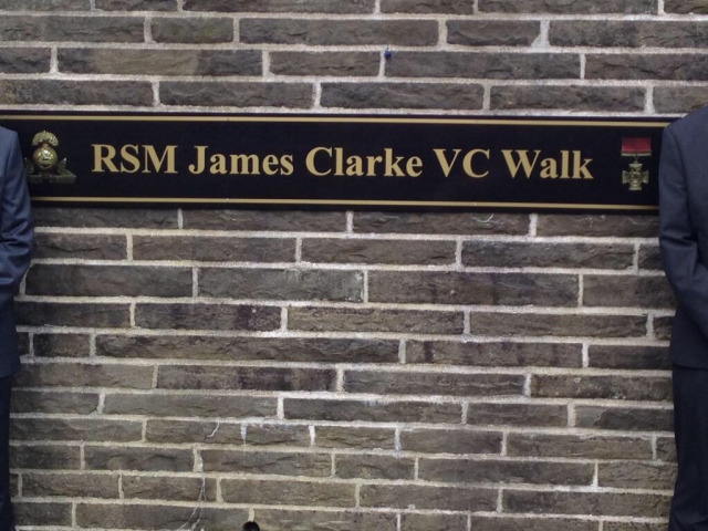 Memorial walk renamed RSM James Clarke VC Walk
