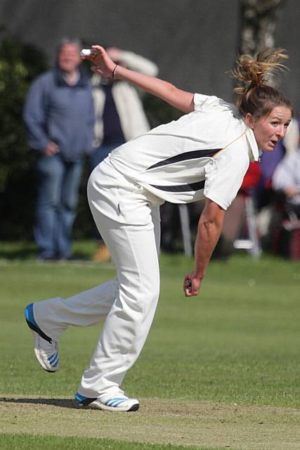 Kate Cross returned from England duty to help Heywood to a comfortable eight-wicket win over Royton at Crimble