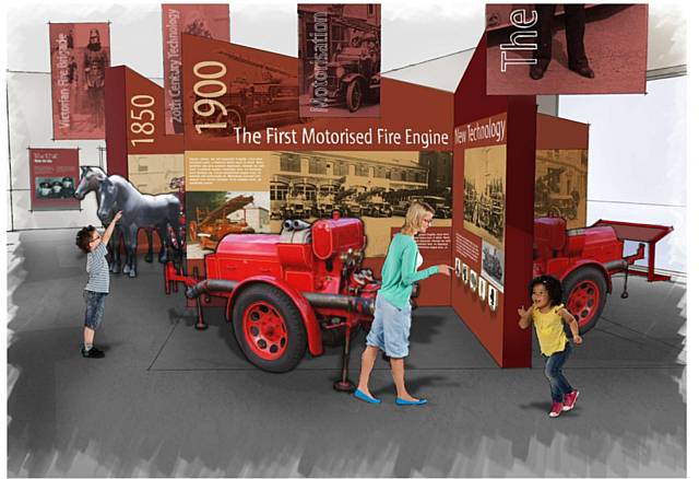 Proposed Greater Manchester Fire Service Museum interior