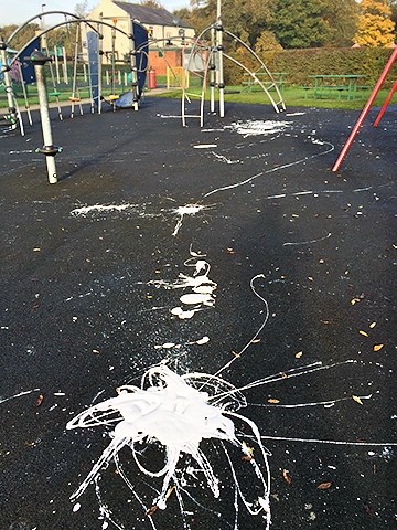 Paint poured on play area at Milnrow Memorial Park