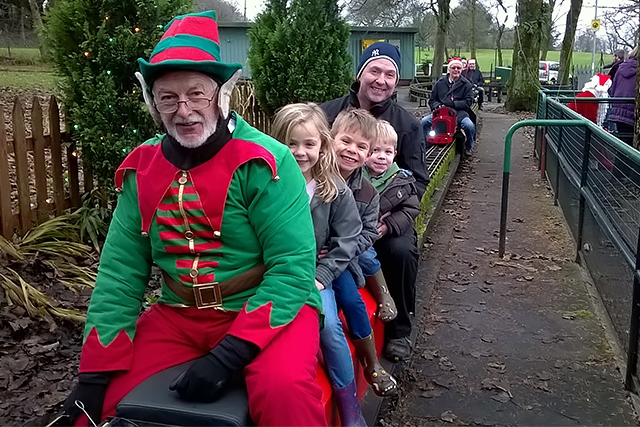 Meet Santa and have a ride on a miniature train at Springfield Park's Santa Special Train Rides - Sunday 15 December, 12noon - 3pm