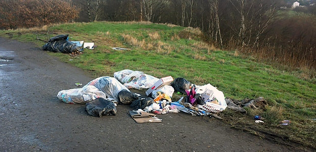 Fly-tipping on Crimble Lane in 2016