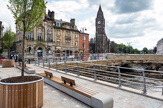 River Roch and Rochdale town centre