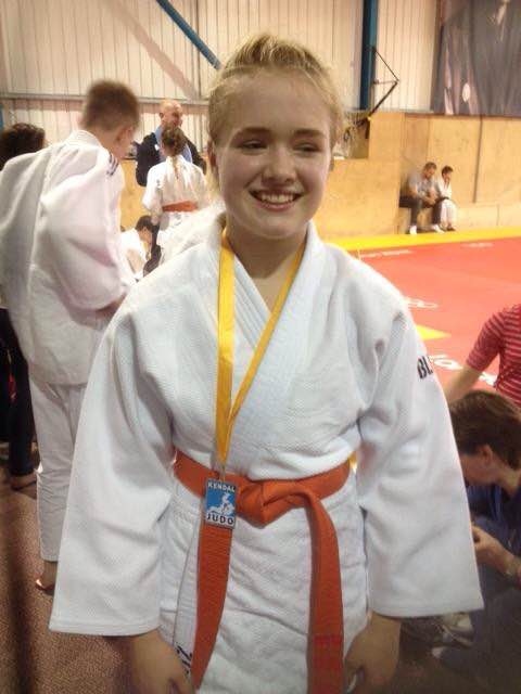  Serena Cape from Rochdale Judo Club with her Gold medal 