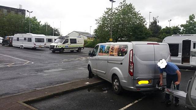 Officers from the neighbourhood team have served a notice to leave to the travellers