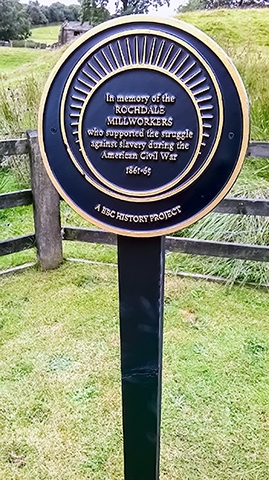 Cotton Famine Road plaque