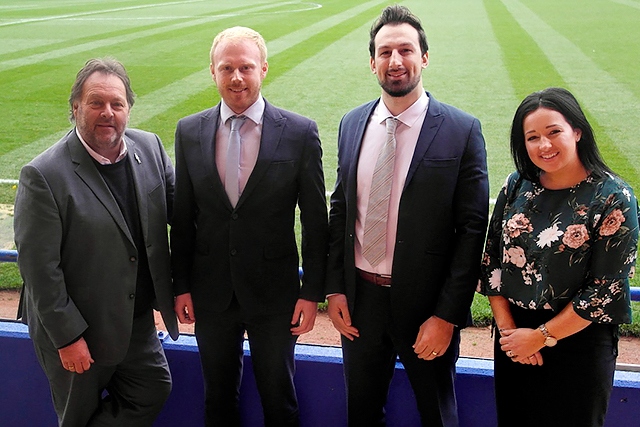 Dale Chief Executive Russ Green, Dean Hulse, David Yazdi and Dale’s Sales and Marketing Manager Frances Fielding