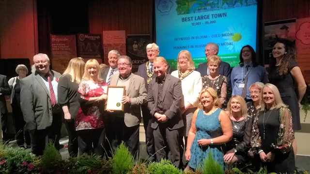 Heywood Township won a gold award at the North West In Bloom competition