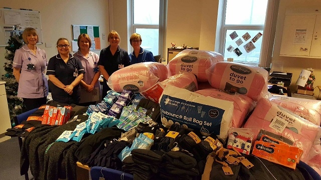 The out-patient’s department of the Infirmary purchased clothes, toiletries and chocolates with the money raised