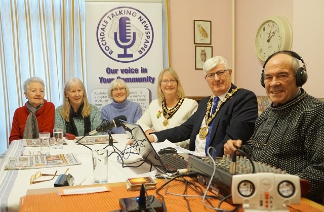 Talking newspaper with special guest the Mayor and Mayoress of Rochdale, Ian and Christine Duckworth