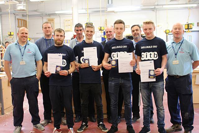 Carpentry and Joinery students who competed in the SkillBuild Competition