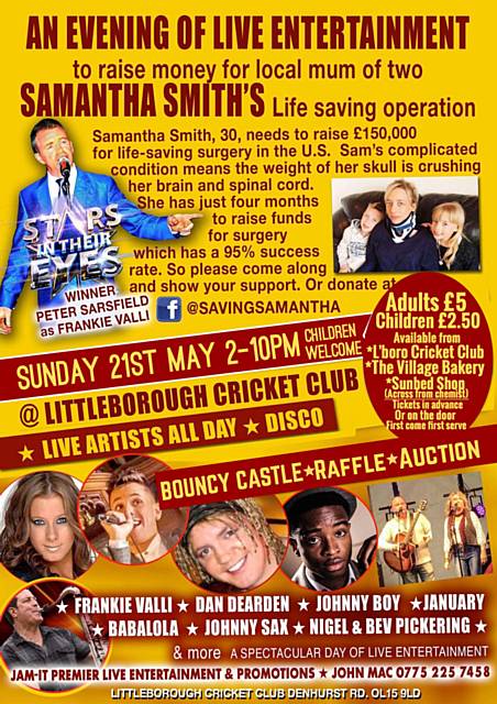 Littleborough Cricket Club to host live entertainment afternoon to raise money for Samantha Smith