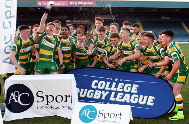 Hopwood Hall Hornets Rugby Academy beat Halifax Elite Rugby Academy to the Colleges National Cup