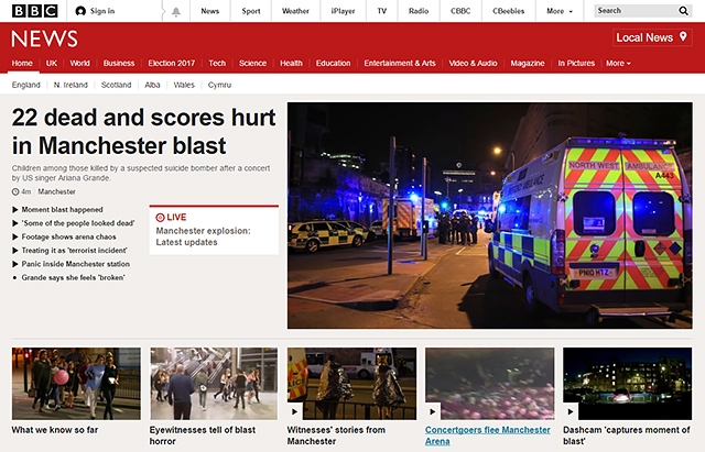 The BBC has been reporting throughout the night