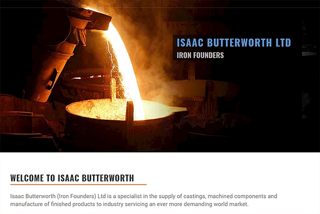 Screenshot of the new Isaac Butterworth website