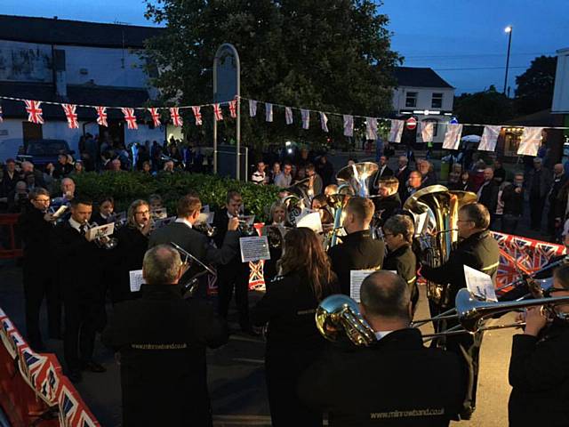 Milnrow Band performing at the Whit Friday Saddleworth Contests 