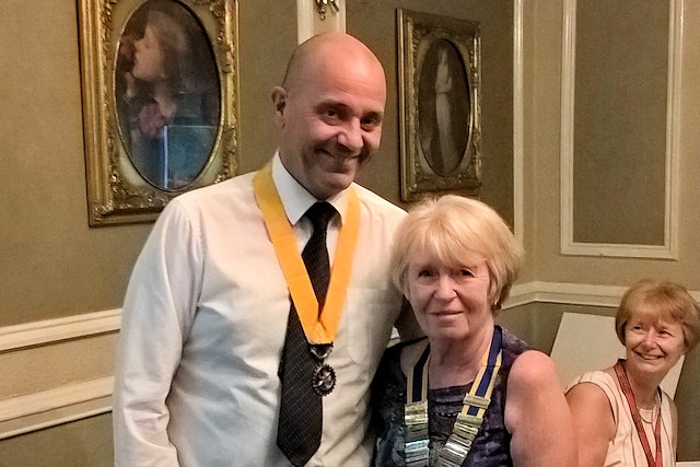 Incoming Vice President, Kit Wellens with incoming President Jan Powell