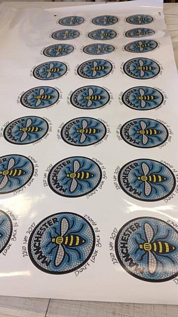 Stickers sold by Graffic Detail raised over £1,175 for the Manchester Appeal