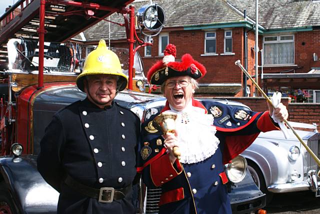 Barry McQueen, Town Crier of Blackpool opens the Fire Service Museum Summer Open Day 