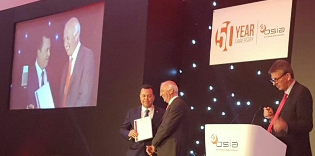 Greg Stuttle, GJD, presented with a special commendation in the BSIA International Partnership Award 
