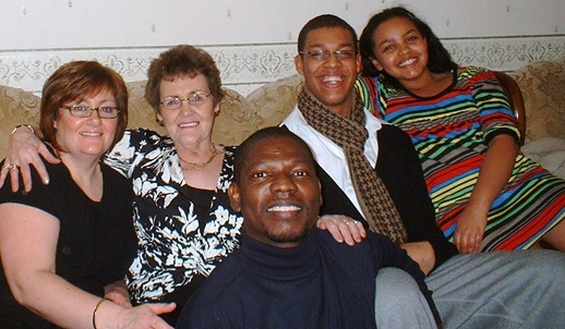 Joseph’s mum Dawn, Grandma Eileen, dad Ian, Joseph and sister Rhodaline