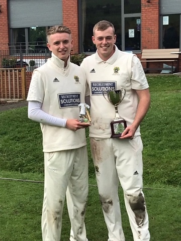 Jack Duffy (left) with Rochdale Captain Adam Saville, won the Man of the Day award
