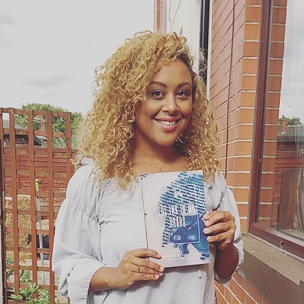 Jade Stuart with her debut book, 'The Ink In My Scars'.