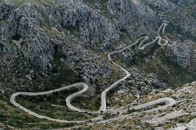 East Lancs Cycling Club climb the Tramuntara Mountains from Sa Calobra up to the Col deis Reis in Majorca