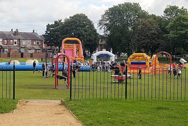 Hopwood Park was packed out with fun inflatables for the weekend