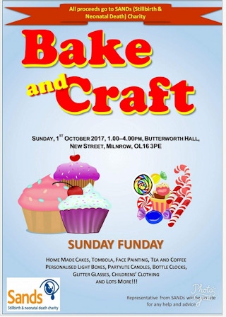 The bake and craft will take place on Sunday 1 October