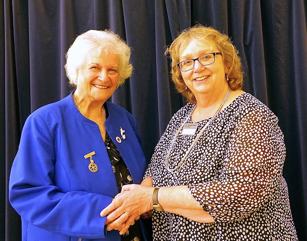 Ann Stott with Barbara Lloyd from Rochdale Hospice