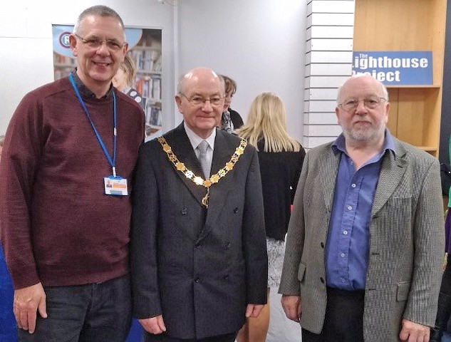 L-R: Carl Roach from the Lighthouse Project, Deputy Mayor Billy Sheerin and Tony Ettenfield, Event Organiser
