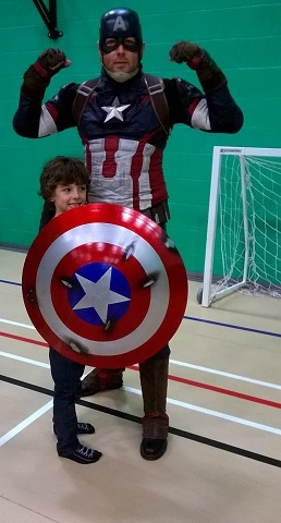 Superheroes at Inflatable Fun Weekend
