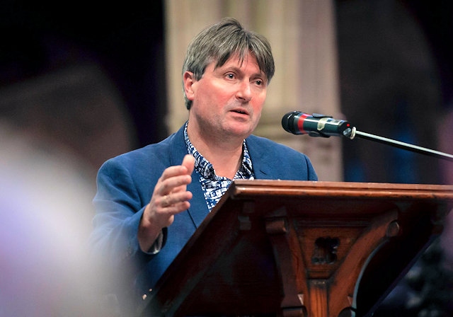 Simon Armitage CBE read some of his latest poetry collections at St Chads Church in Rochdale