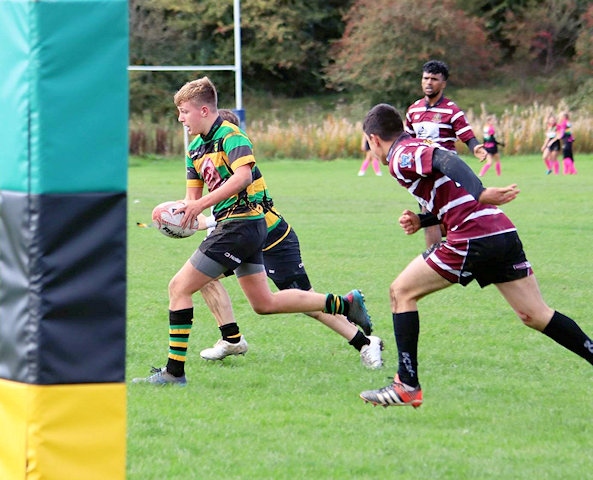 Robbie Nolan had a great game for Littleborough Rugby Union Colts 